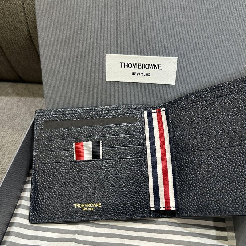 💎Han's house精品服飾💎Thom Browne TB 4杆 荔枝皮 短夾 原價13900-2