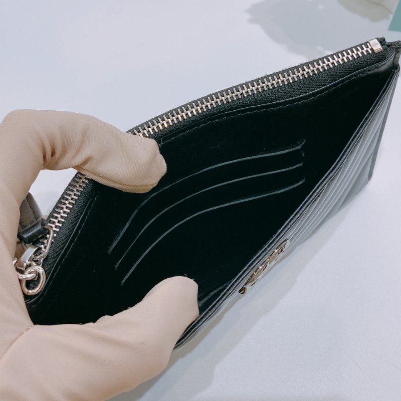 TW4611 Chanel 香奈兒 拉鏈長款卡包 黑色 Zipper Pouch Lambskin Black x PHW-11