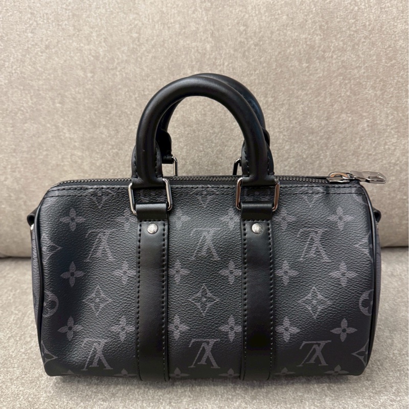 LV keepall25黑老花-1