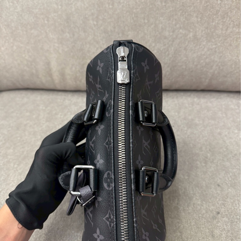 LV keepall25黑老花-8