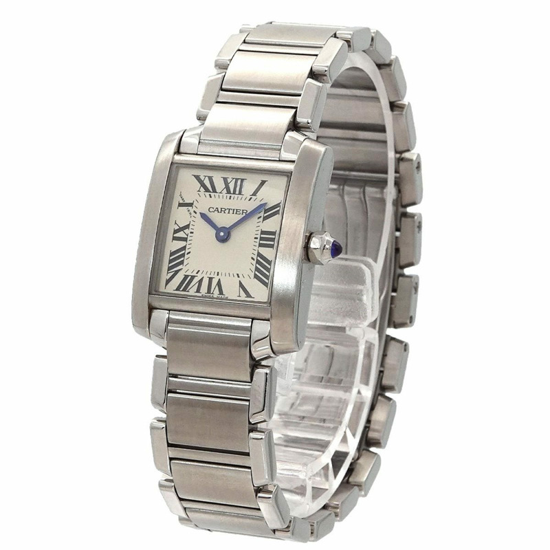 卡地亞 Tank Française SM W51008Q3 女士象牙石英腕錶-2