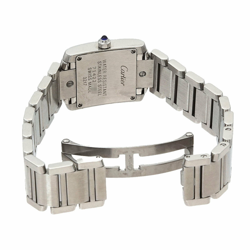 卡地亞 Tank Française SM W51008Q3 女士象牙石英腕錶-4