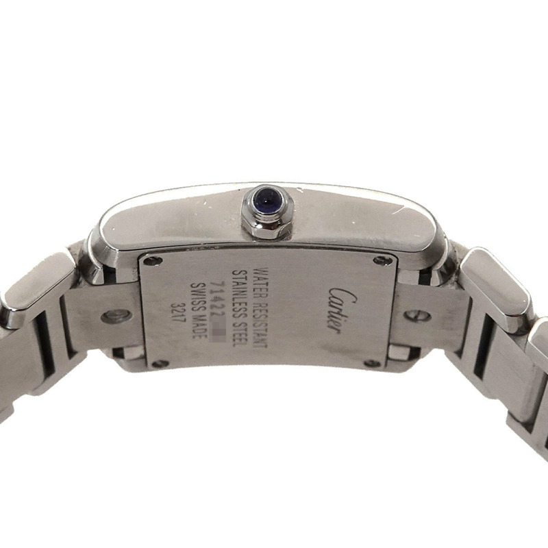 卡地亞 Tank Française SM W51008Q3 女士象牙石英腕錶-5