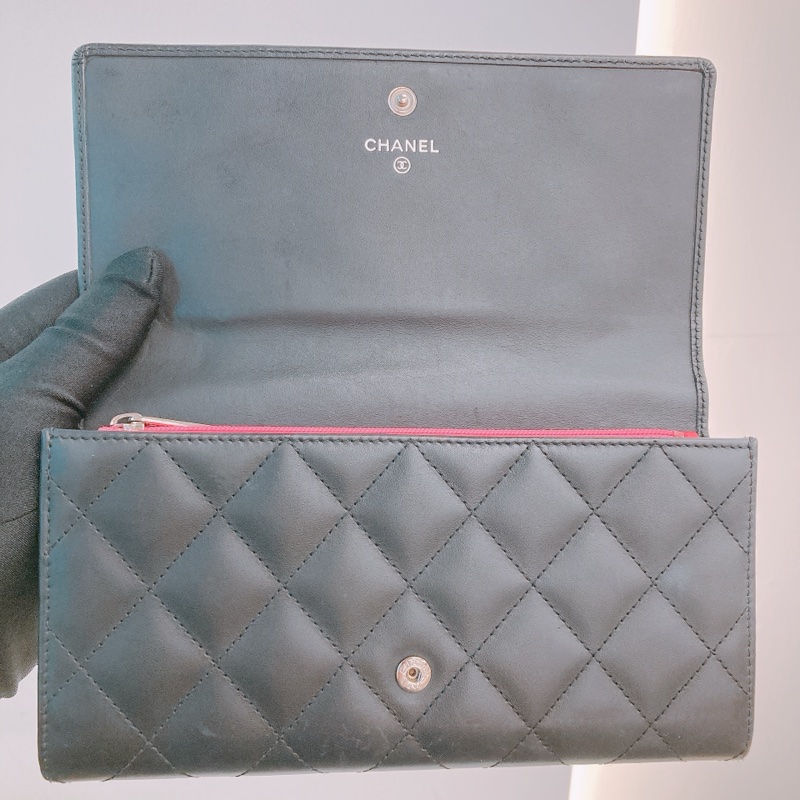 MS0414 CHANEL 香奈兒CC字經典長銀包CAMBON LONG WALLET CALFSKIN-6