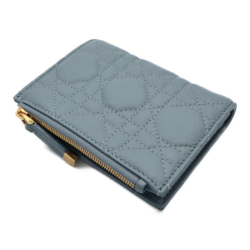 Dior 牛皮皮革Wallet金扣錢包-3