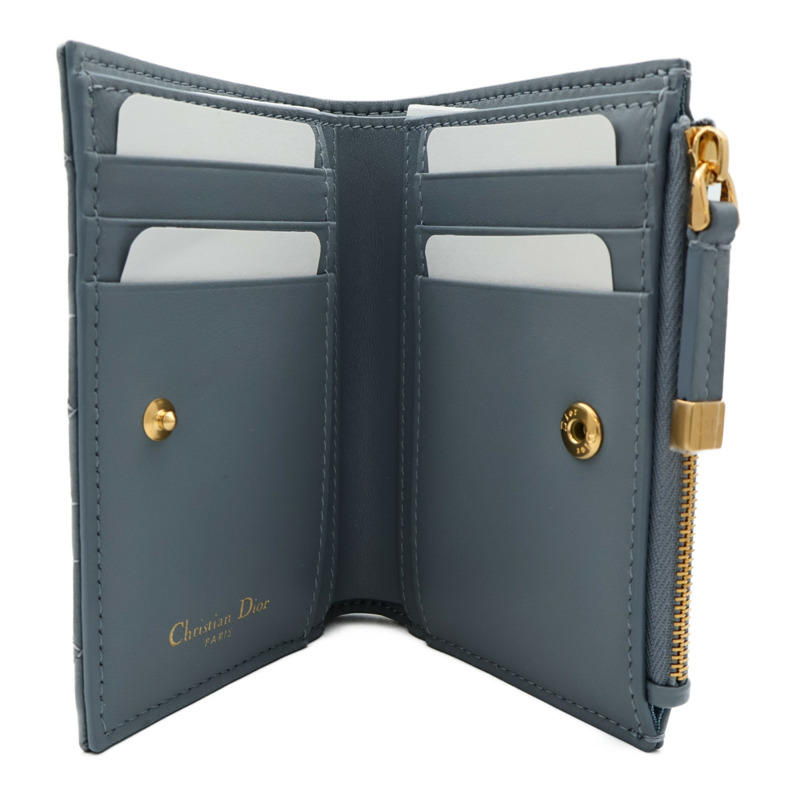 Dior 牛皮皮革Wallet金扣錢包-4