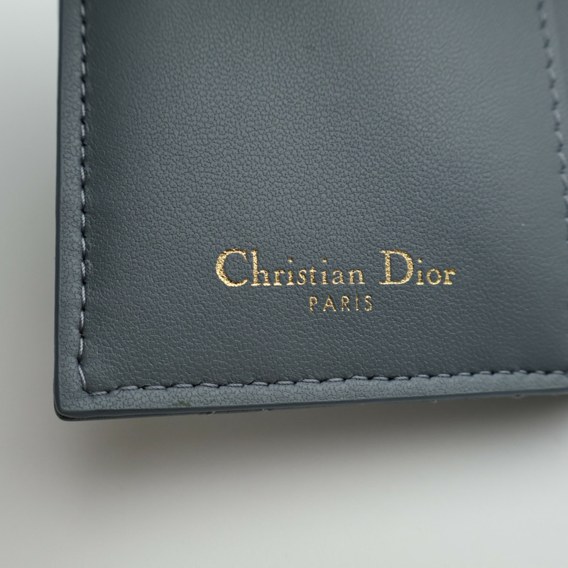 Dior 牛皮皮革Wallet金扣錢包-5
