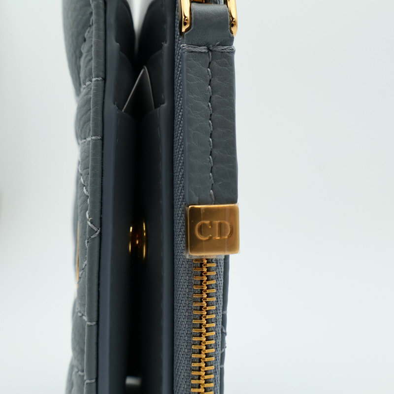 Dior 牛皮皮革Wallet金扣錢包-6