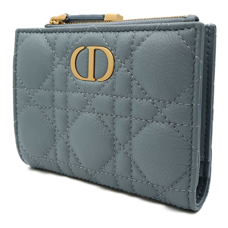 Dior 牛皮皮革Wallet金扣錢包-7