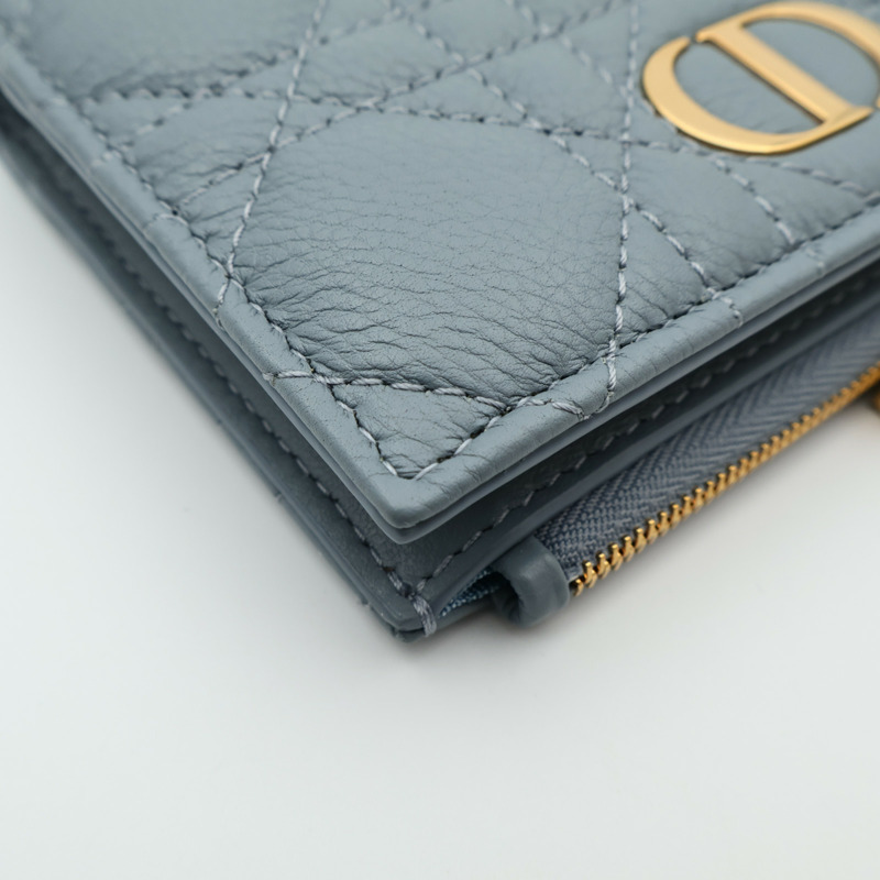 Dior 牛皮皮革Wallet金扣錢包-8