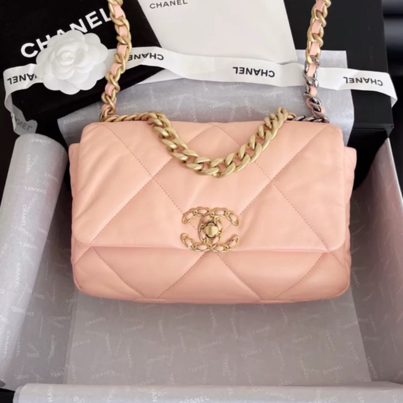 Chanel 19bag小號櫻花粉 #閒置新 #櫃上23萬多🔥-0