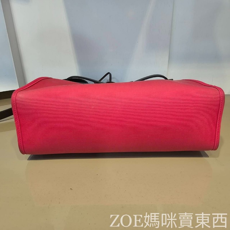 Hermes 桃紅色拼黑色牛皮 Herbag31-4