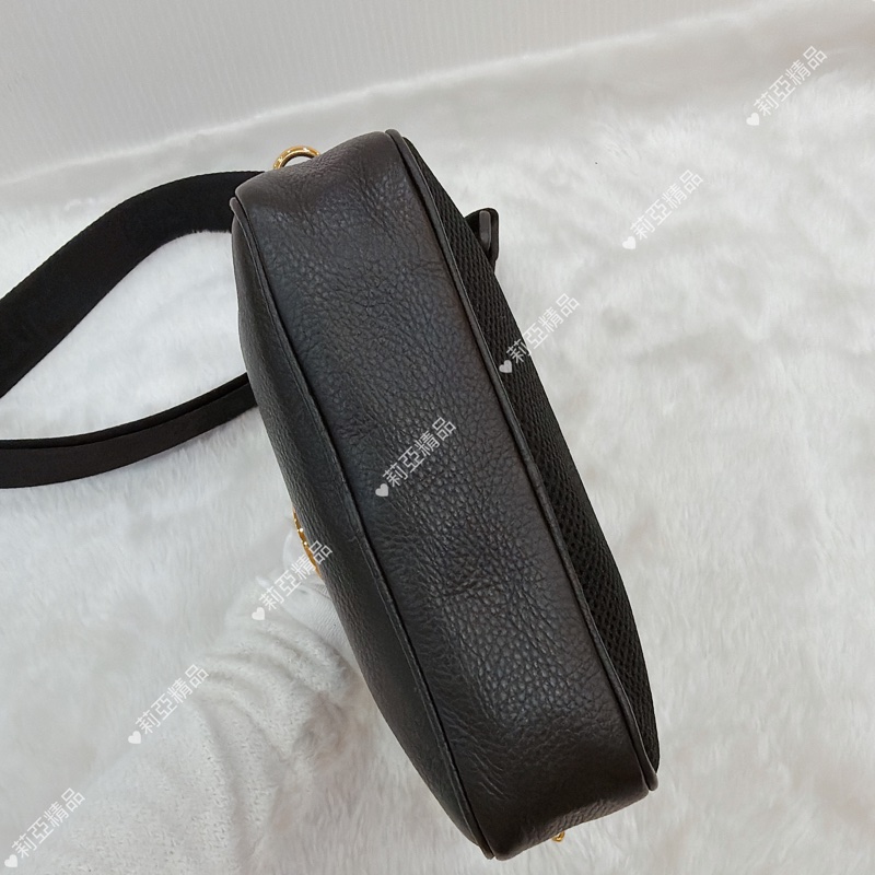 莉亞精品♡ Versace 兩用腰包/斜背 黑 二手美包-7