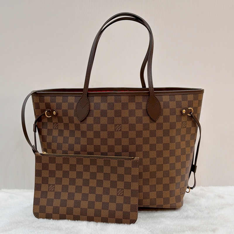 莉亞精品♡ LV Neverfull 棋盤格 中號 全新未使用-0