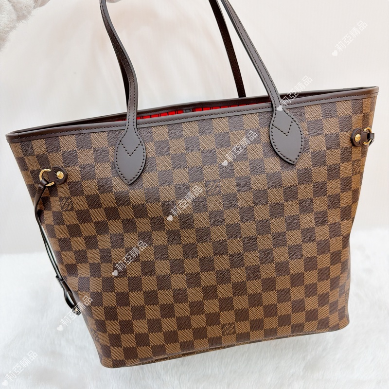 莉亞精品♡ LV Neverfull 棋盤格 中號 全新未使用-3