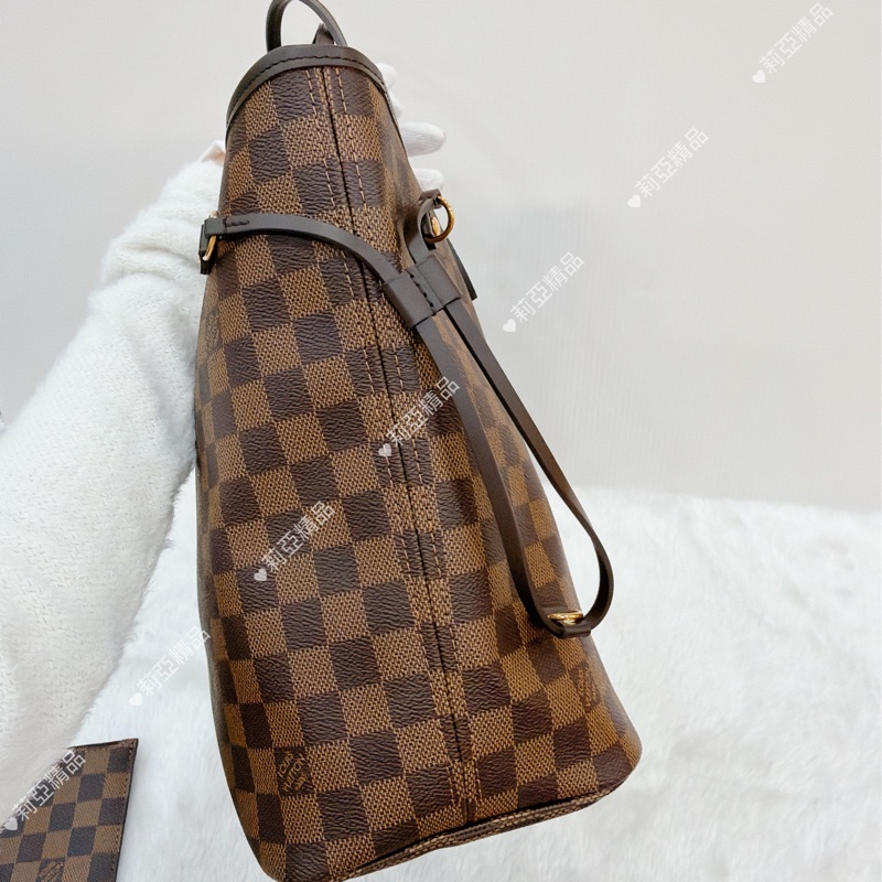 莉亞精品♡ LV Neverfull 棋盤格 中號 全新未使用-5