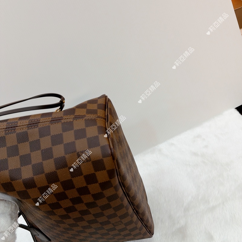 莉亞精品♡ LV Neverfull 棋盤格 中號 全新未使用-7
