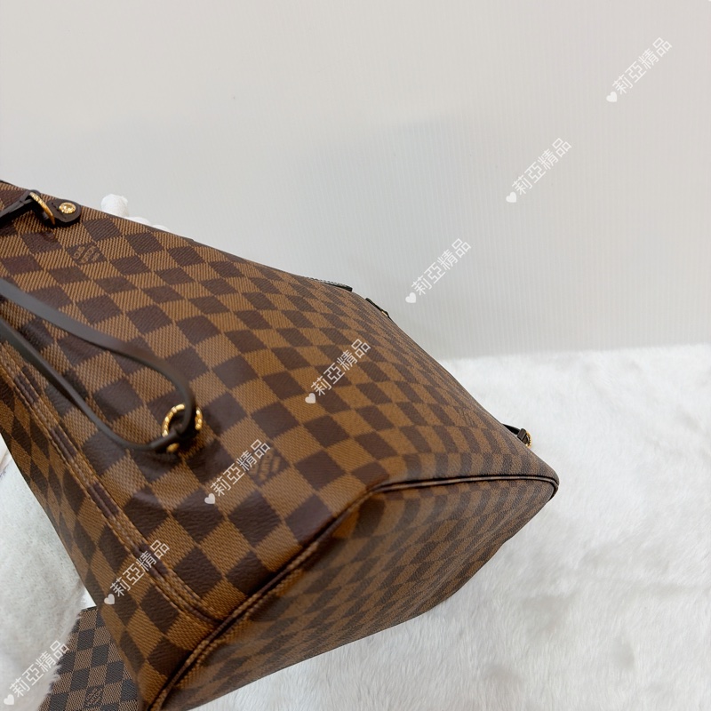 莉亞精品♡ LV Neverfull 棋盤格 中號 全新未使用-8