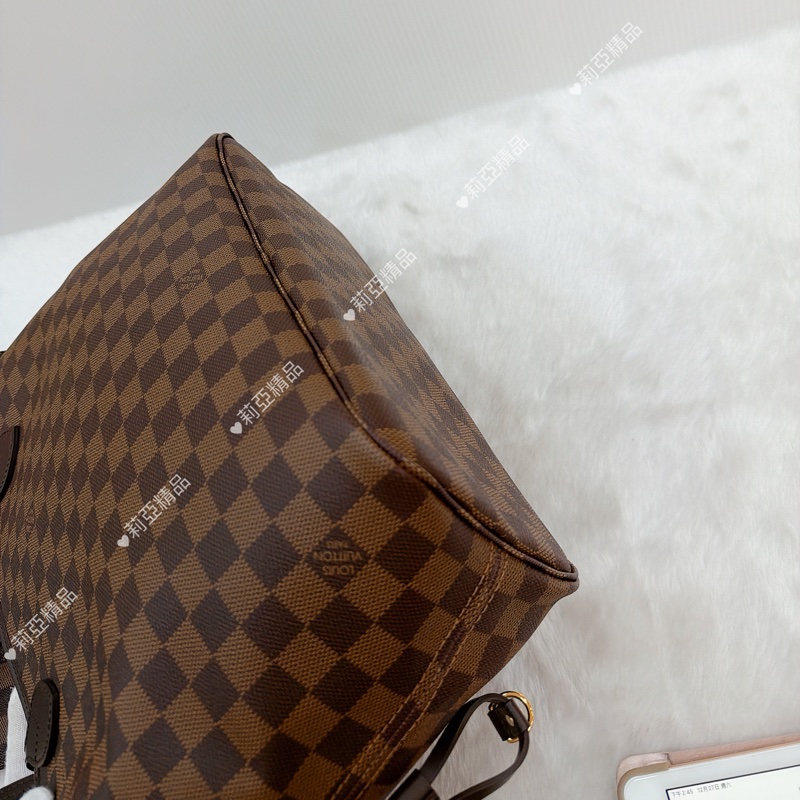 莉亞精品♡ LV Neverfull 棋盤格 中號 全新未使用-10