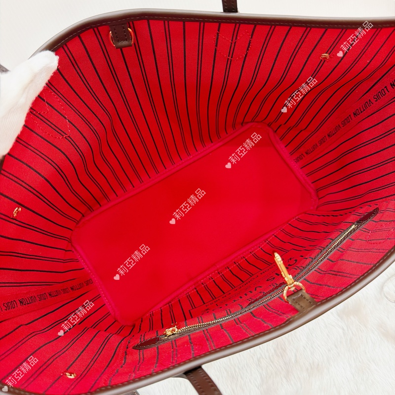 莉亞精品♡ LV Neverfull 棋盤格 中號 全新未使用-13