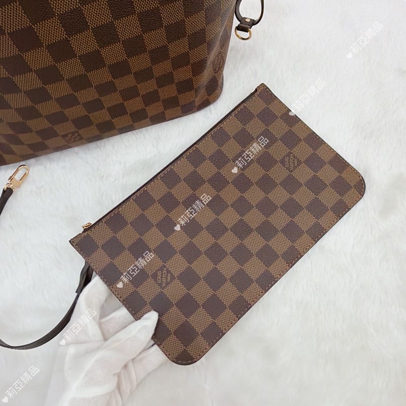 莉亞精品♡ LV Neverfull 棋盤格 中號 全新未使用-15