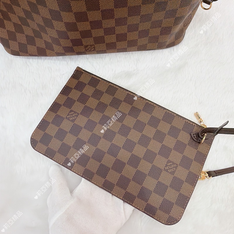 莉亞精品♡ LV Neverfull 棋盤格 中號 全新未使用-16