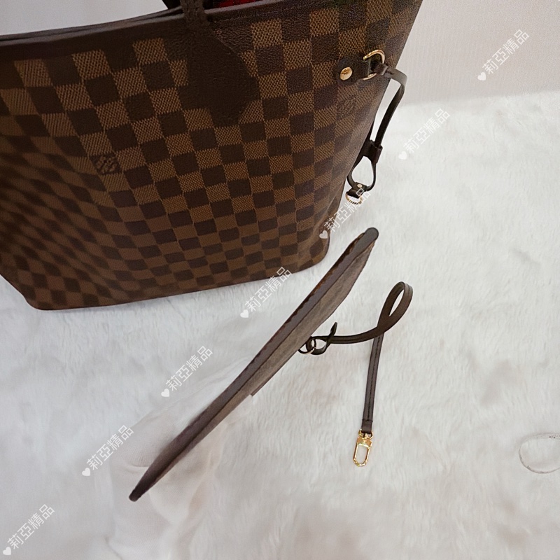 莉亞精品♡ LV Neverfull 棋盤格 中號 全新未使用-17