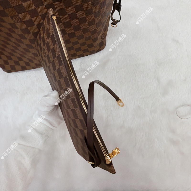莉亞精品♡ LV Neverfull 棋盤格 中號 全新未使用-19