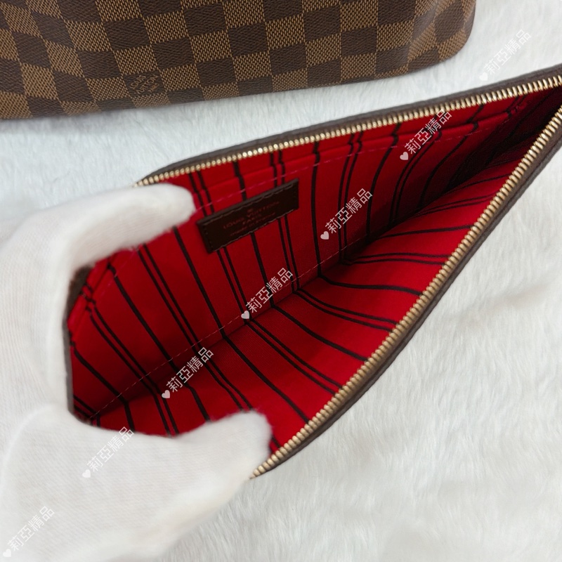 莉亞精品♡ LV Neverfull 棋盤格 中號 全新未使用-21