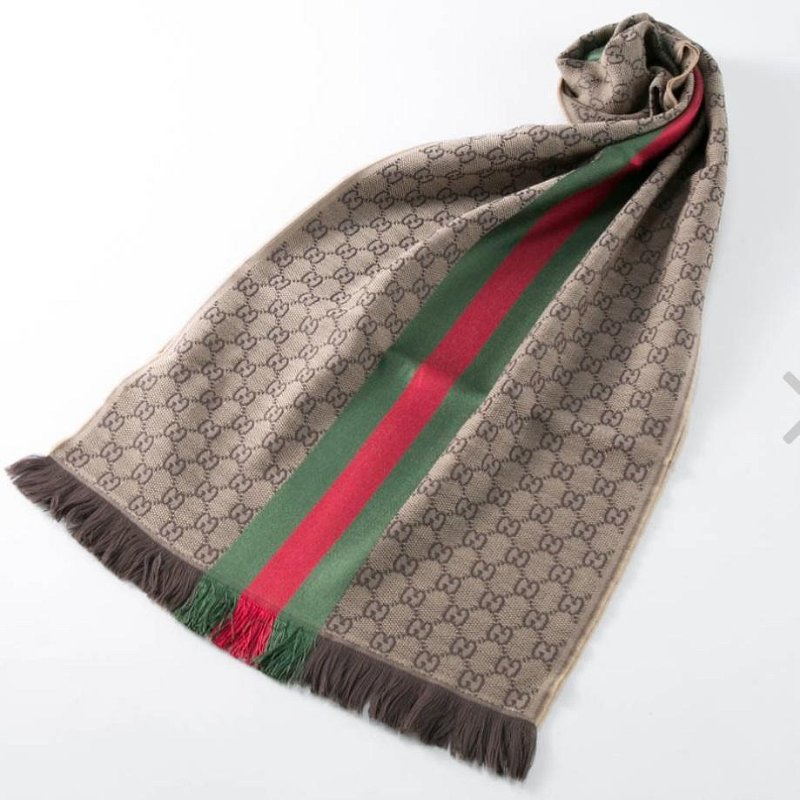 💎Han's house精品服飾💎 GUCCI 古馳 147351 男女均可 圍巾 披肩 190x37cm-8