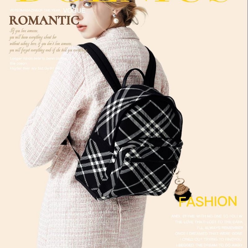 💎Han's house精品服飾💎BURBERRY 格紋 戰馬 後背包 30×14×42-4