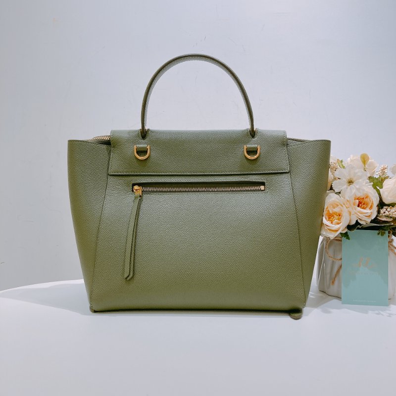 TW4616 Celine 賽琳 鯰魚包 手拎單肩 墨綠色 Belt Bag Mirco Calfskin Green-1