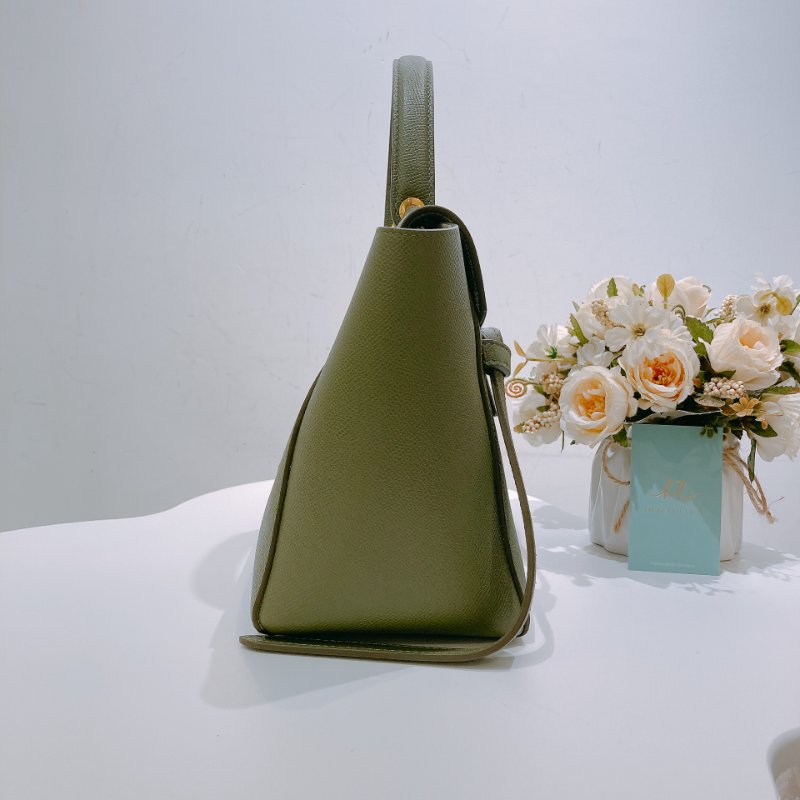 TW4616 Celine 賽琳 鯰魚包 手拎單肩 墨綠色 Belt Bag Mirco Calfskin Green-2