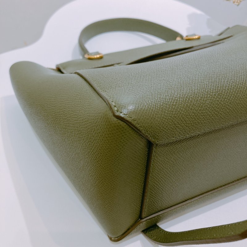 TW4616 Celine 賽琳 鯰魚包 手拎單肩 墨綠色 Belt Bag Mirco Calfskin Green-7