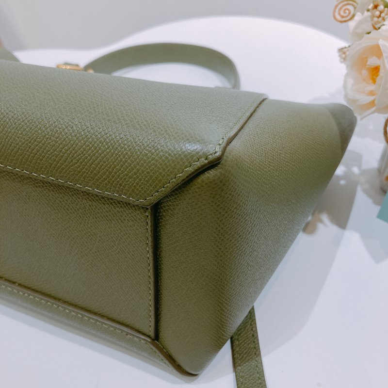 TW4616 Celine 賽琳 鯰魚包 手拎單肩 墨綠色 Belt Bag Mirco Calfskin Green-8