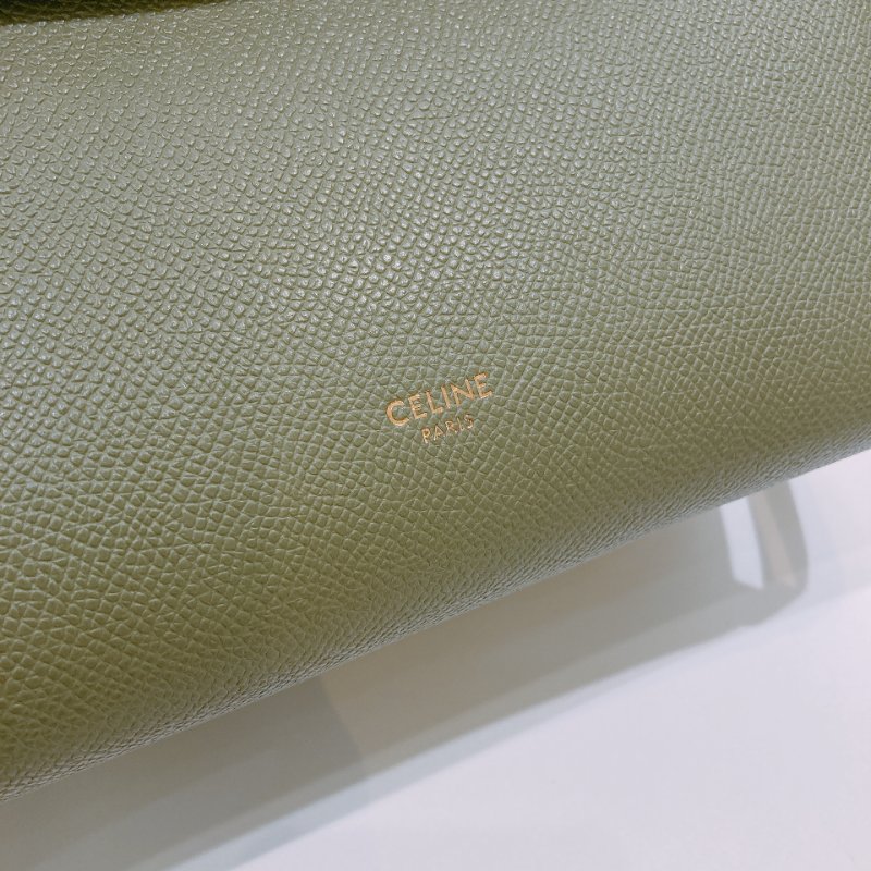 TW4616 Celine 賽琳 鯰魚包 手拎單肩 墨綠色 Belt Bag Mirco Calfskin Green-9