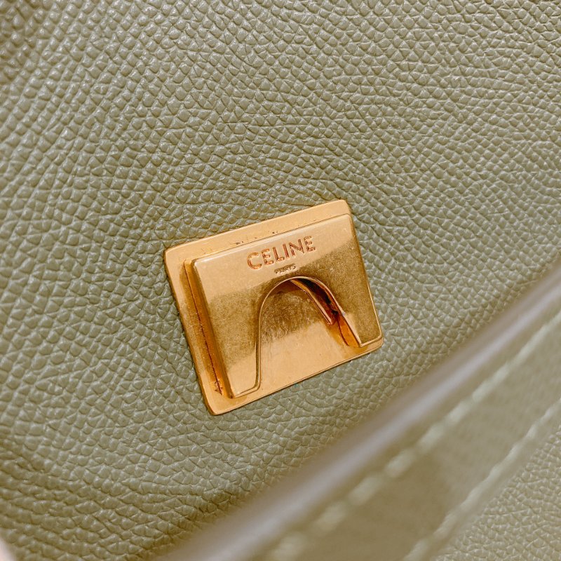 TW4616 Celine 賽琳 鯰魚包 手拎單肩 墨綠色 Belt Bag Mirco Calfskin Green-12