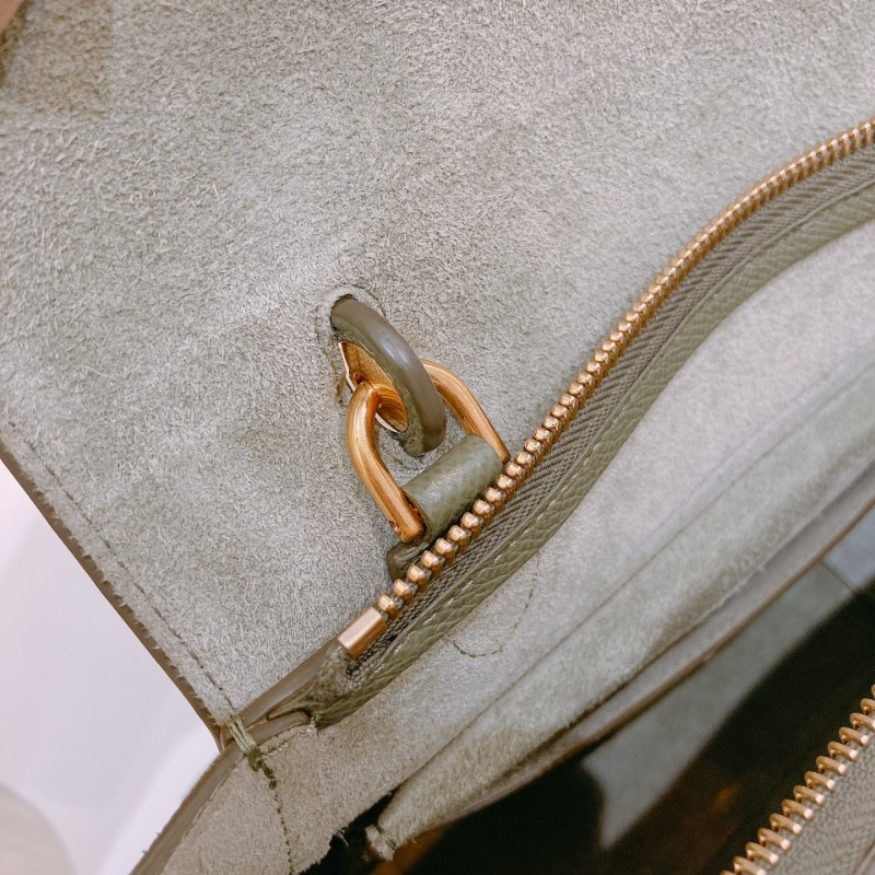 TW4616 Celine 賽琳 鯰魚包 手拎單肩 墨綠色 Belt Bag Mirco Calfskin Green-14