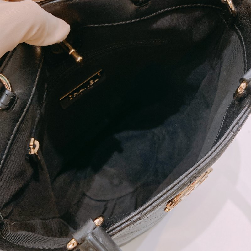 TW4620 Chanel 香奈兒手提肩背兩用 水桶包 黑色 牛皮2 Way Busket Bag Calfskin Black x GHW-8