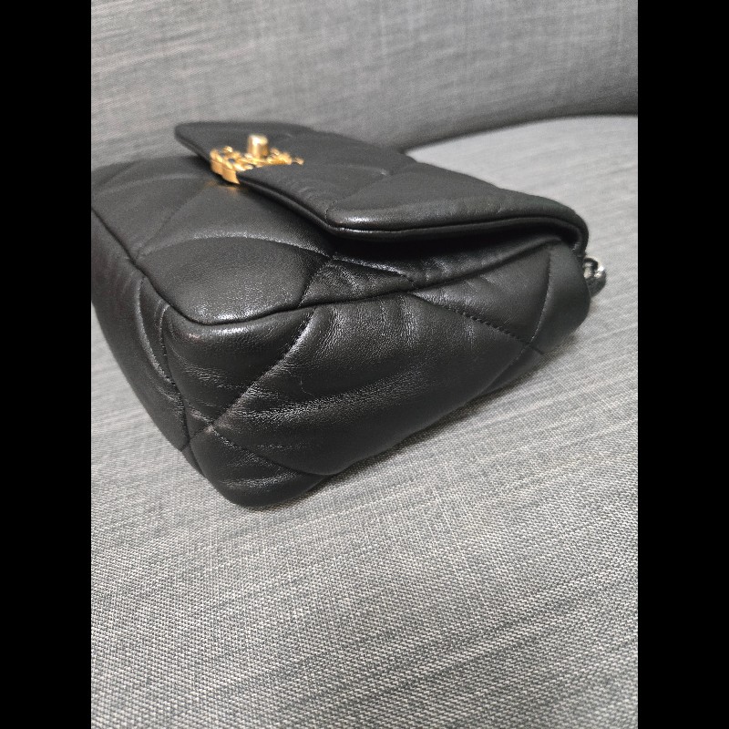 Chanel 香奈兒 黑色 芯片款 19bag 26公分-18