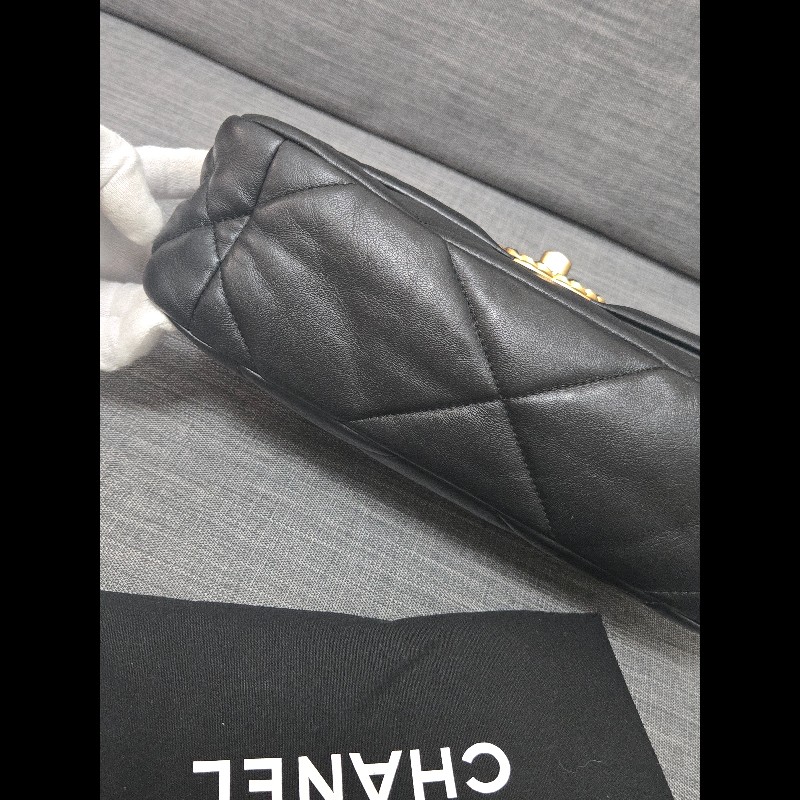 Chanel 香奈兒 黑色 芯片款 19bag 26公分-20