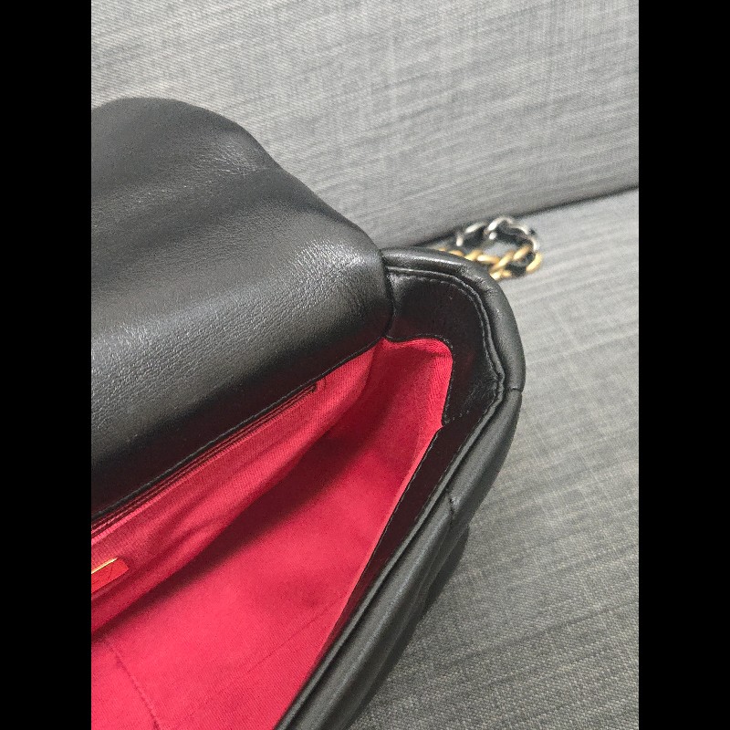 Chanel 香奈兒 黑色 芯片款 19bag 26公分-24