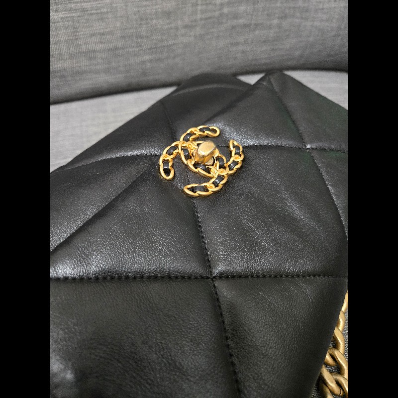 Chanel 香奈兒 黑色 芯片款 19bag 26公分-34