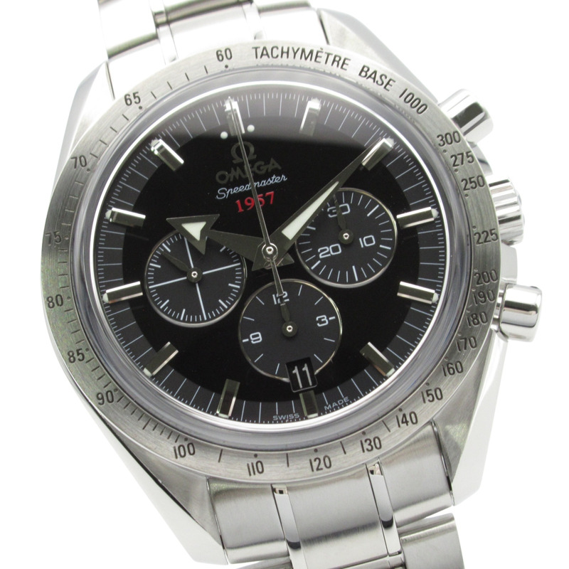 歐米茄超霸系列闊箭不鏽鋼男士腕錶，黑色，321.10.42.50.01.001-2