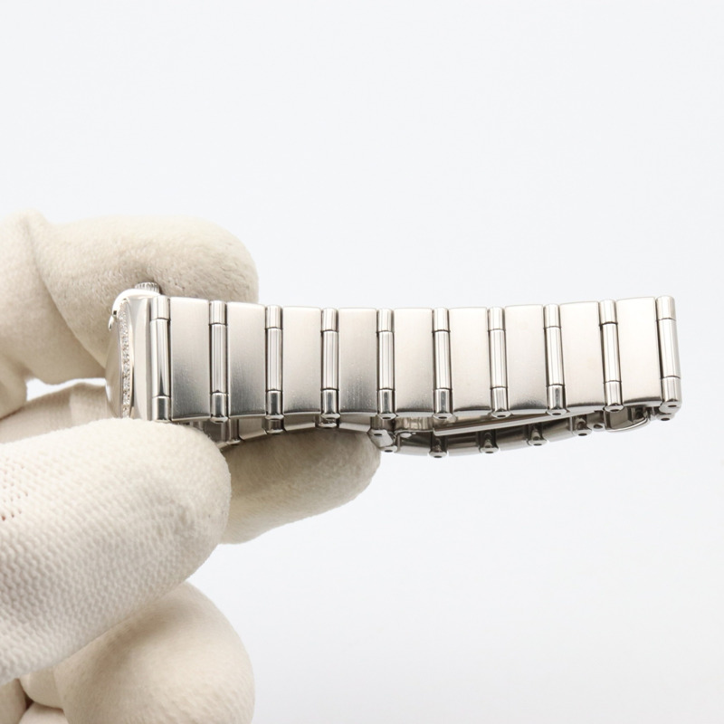 歐米茄星座系列迷你鑽石錶圈腕錶，不鏽鋼材質，女款，白色錶殼，1466.63-7