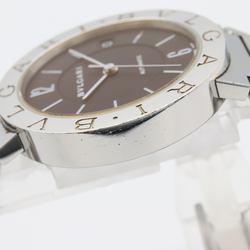 寶格麗男士不鏽鋼腕錶，黑色，BB33SS 自動機械錶-10