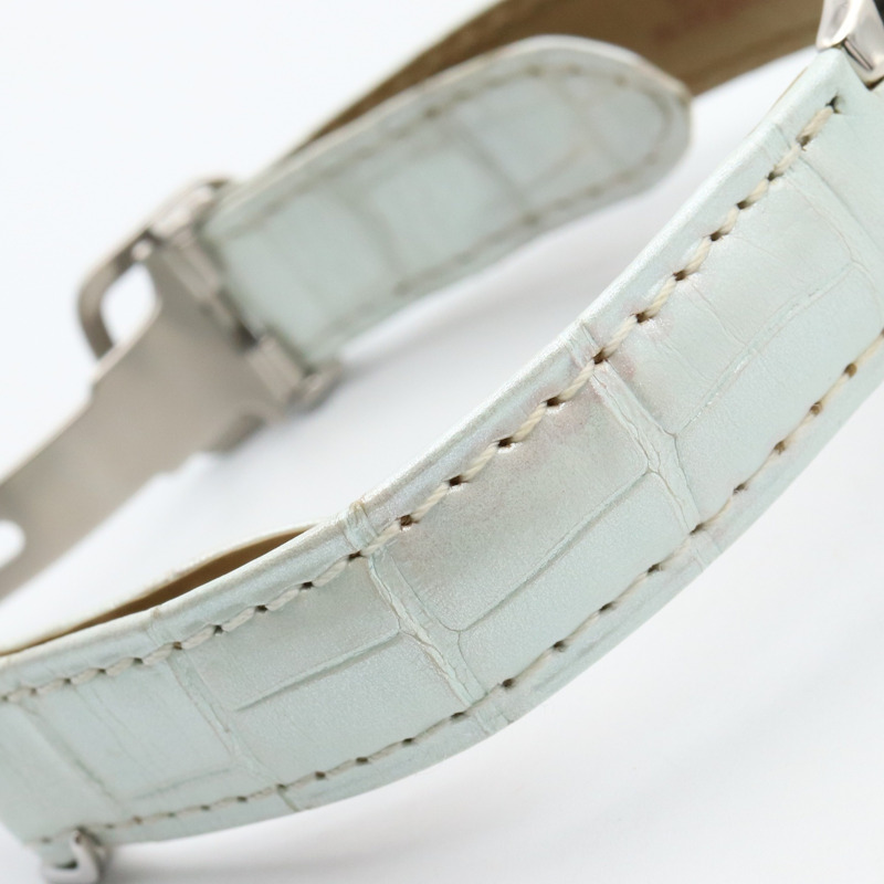 卡地亞 Ballon Bleu SM 腕錶，不鏽鋼和皮革錶帶，女款，銀色，W69018Z4-10