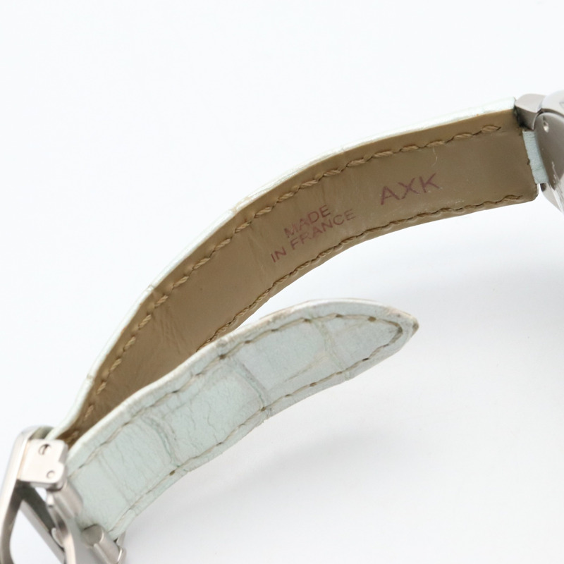 卡地亞 Ballon Bleu SM 腕錶，不鏽鋼和皮革錶帶，女款，銀色，W69018Z4-11