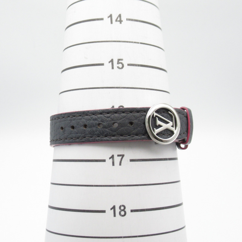 路易威登 Fifty Five 女士腕錶，不鏽鋼錶殼配皮錶帶，銀色，Q6J04-8