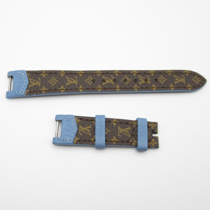 路易威登 Fifty Five 女士腕錶，不鏽鋼錶殼配皮錶帶，銀色，Q6J04-9